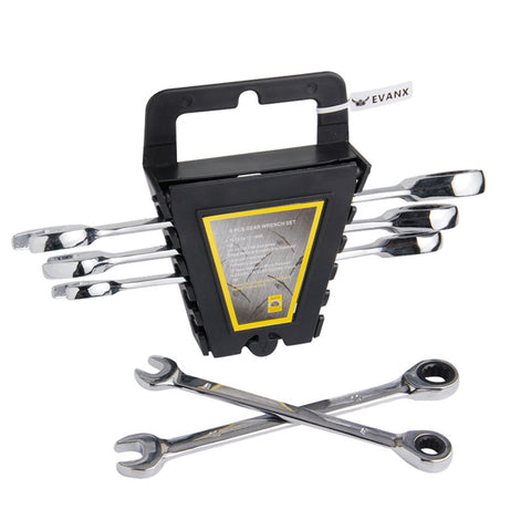 EVANX 5pcs Ratchet Spanner Combination Wrench 72 Teeth Torque Gear Wrench Set 8-17mm