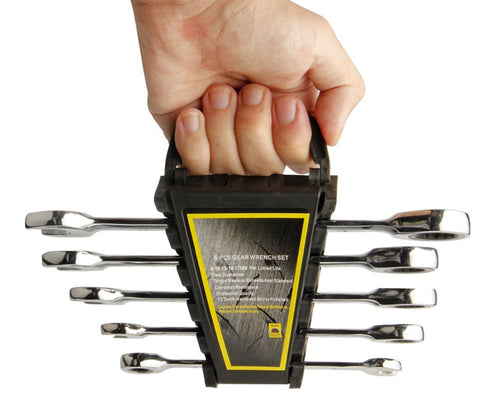 EVANX 5pcs Ratchet Spanner Combination Wrench 72 Teeth Torque Gear Wrench Set 8-17mm