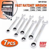 Flexible Head Ratchet Spanner Combination wrench a set Chrome Vanadium
