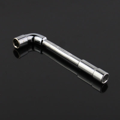 10mm L type angled socket wrench spanner with thru hole, Chome vanadium