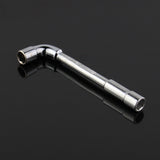 10mm L type angled socket wrench spanner with thru hole, Chome vanadium