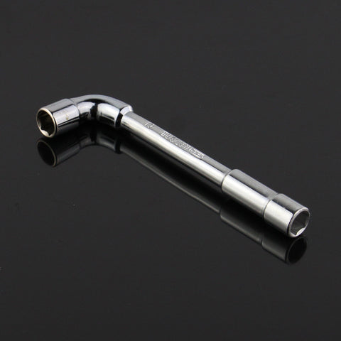 10mm L type angled socket wrench spanner with thru hole, Chome vanadium
