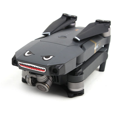 Cool Shark PVC 3M Glue Camera Drone Decals Skin Sticker for DJI Mavic Pro Drone & Battery (2 sets. blue eye set & black eye set)