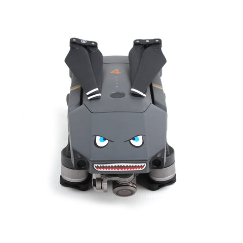 Cool Shark PVC 3M Glue Camera Drone Decals Skin Sticker for DJI Mavic Pro Drone & Battery (2 sets. blue eye set & black eye set)