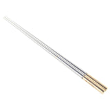 1 Pair Titanium Plating Gold Chinese Chopsticks Reusable 304 Stainless Steel