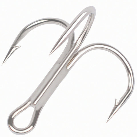 50pc/lot 2/4/6/8/10# Fishing Hook High Carbon Steel Treble Hooks Fishing Tackle