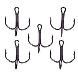 50pc/lot 2/4/6/8/10# Fishing Hook High Carbon Steel Treble Hooks Fishing Tackle