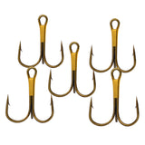 50pc/lot 2/4/6/8/10# Fishing Hook High Carbon Steel Treble Hooks Fishing Tackle