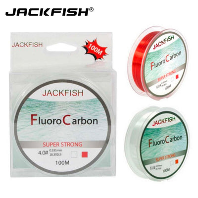 100M Fluorocarbon Fishing Line  red/clear two colors 4-32LB Carbon Fiber Leader Line