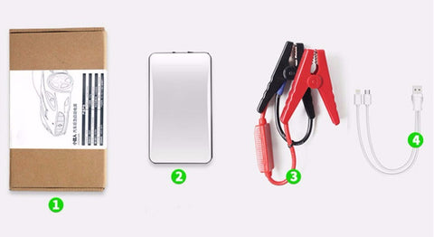300A Peak Portable Car Jump Starter Phone Power Bank ( Up to 2.5L Gas ) with LED Light