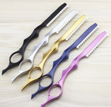 professional 2 in 1 scissors 440C hair scissors thinning shears
