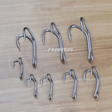 10pc 11/0# DWH401 Saltwater Fishing Hook Double Hooks Stainless Steel