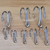 10pc 11/0# DWH401 Saltwater Fishing Hook Double Hooks Stainless Steel