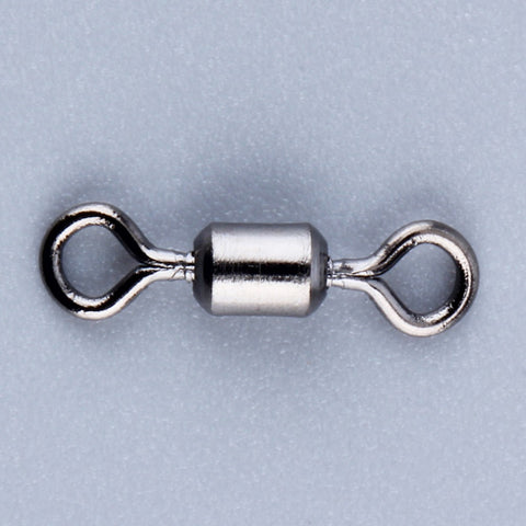 100pcs Black Silver 10.5mm Swivels