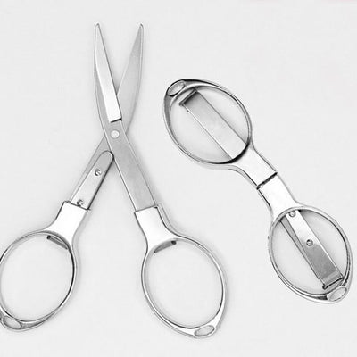 Folding Scissors Keychain Fishing Outdoor Snips Key Ring Stainless Steel