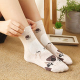 Animal Dogs Footprints Striped Cartoon Socks
