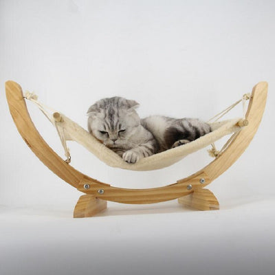 Natural Wooden Handmade Cat Bed Cat Hammock