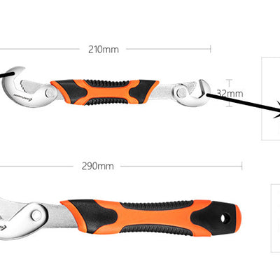 2Pcs/Set Universal Socket Adjustable wrench