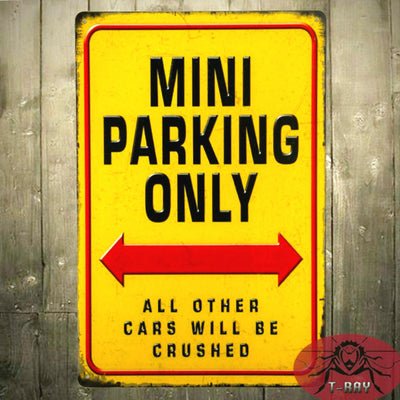 MINI Parking Only Vintage Metal Tin Sign  20*30cm