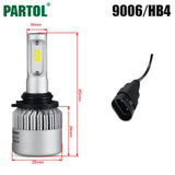 S2 H4 H7 H13 H11 H1 9005 9006 H3 9004 9007 9012 COB LED Headlight 72W 8000LM Car LED Headlights Bulb Fog Light 6500K 12V