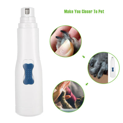 Pet Nail Grinder Electric Nails Grooming Tool Pet Nail File Gentle Paws Grinding Clipper Trimmer for Dogs Cats