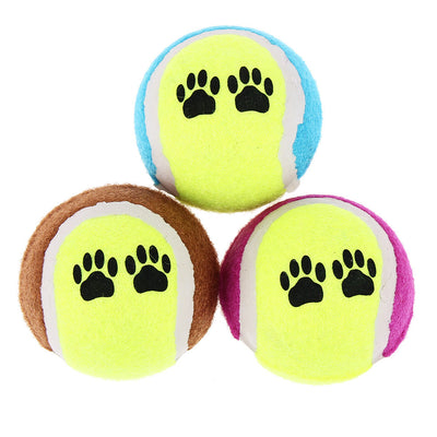 3Pcs Pet Dog Cat Bite Tennis Dog Ball