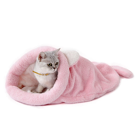 Cute Cat Sleeping Bag Warm Dog Cat Bed