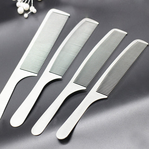 10Pcs Stainless Steel Professional Hair Comb Ultra-thin Anti-Static B Salon Hair Styling Hairdressing Barbers Brush Combs set