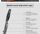 XINZUO 5" inch utility knife stainless steel fruit/peeling knife 73 layer Damascus