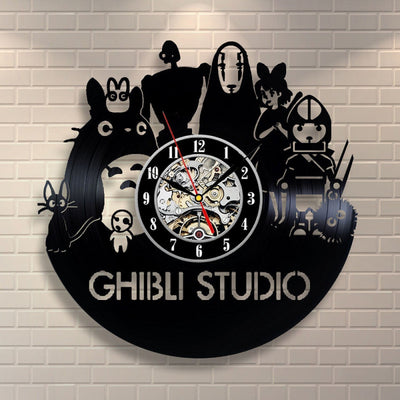 Ghibli Studio Anime CD Vinyl Record Wall Clock