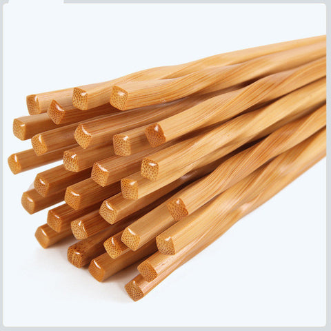 10 pairs Japanese Natural Wooden Bamboo Chopsticks