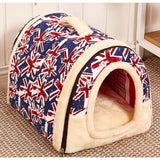 Dog House Nest With Mat Foldable Pet Dog Bed Cat Bed House Small Medium Dogs