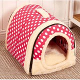 Dog House Nest With Mat Foldable Pet Dog Bed Cat Bed House Small Medium Dogs