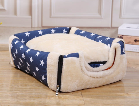 Dog House Nest With Mat Foldable Pet Dog Bed Cat Bed House Small Medium Dogs