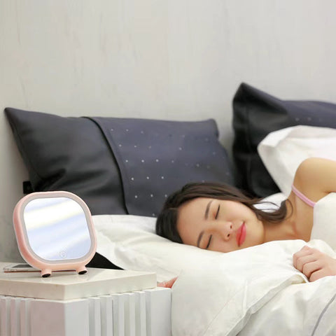 bluetooth speaker led table lamp multifunctional make up mirror rechargeable