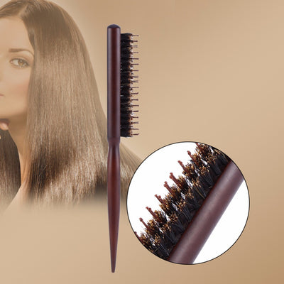 Professional Salon Hair Comb Wood Handle Natural Fake Hair Brush Fluffy Comb