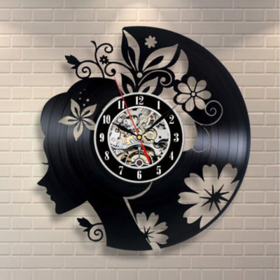 Flower Girl Exclusive Vinyl Record wall Clock Quartz Clock