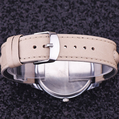 Relogio Masculino Faux Leather Male watch