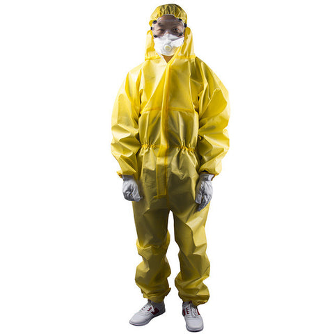Yellow Work Wear Men Breathable Waterproof  Antistatic Chemical Safety Clothing