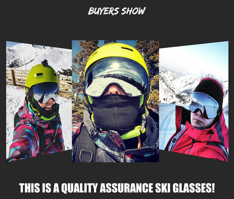 Ski goggles double layers UV400 anti-fog big ski mask glasses skiing men women snow