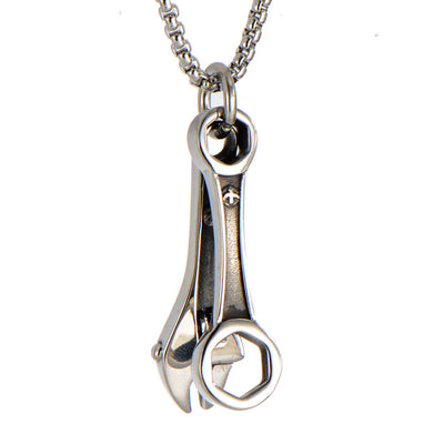 Stainless Steel Mechanic Wrench Tool Necklaces & Pendants