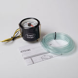 Car Gauge 2" 52mm Bar Turbo Boost Gauge -1~2 Bar Vacuum Press Meter for Auto Blue Light Black Rim Shell 12V