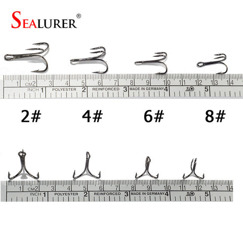 20 Pcs 2# 4# 6# 8# High Carbon Steel Fishing Hooks