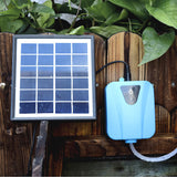 Durable Small Solar Powered/DC Charging Oxygenator Fishing Air Pump low noise
