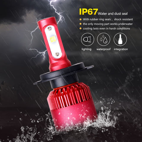 H4 H7 H11 H13 9005 9006 CREE Chips SMD 80W LED Car Headlight Bulb Hi-Lo Beam 9600lm 6500K Auto Headlamp Fog Light 12V 24V