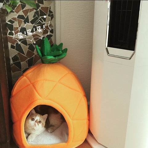 2 Size Creative Cute High-Grade Lovely Dog Lounger Pineapple Bed