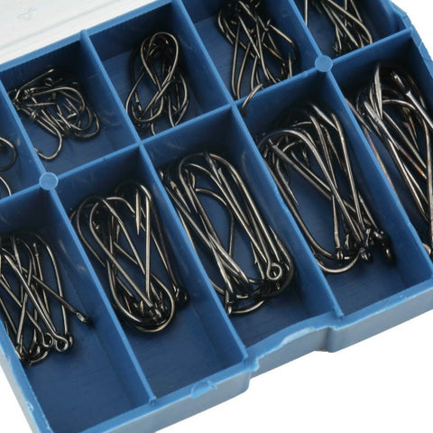 100 Pcs/Lot 3# -12# Carbon Steel Fishing Hook Fishhooks Durable Fishing Hooks with Hole Carp Fishing Tackle Box Top Quality