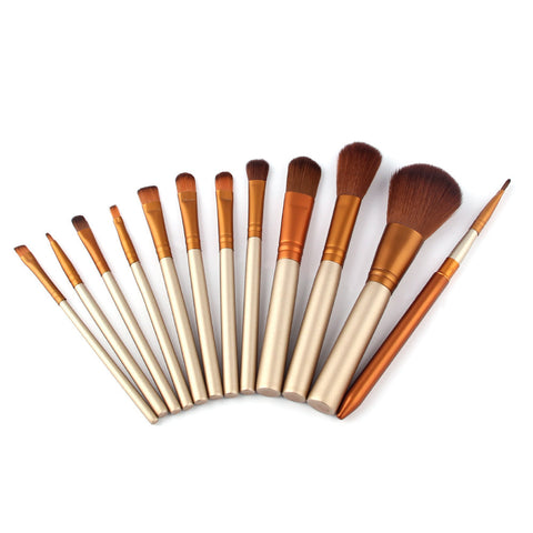 Professional 12 Pcs/lot Make Up Brushes Set Foundation Face&Eye Powder