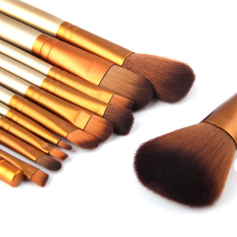 Professional 12 Pcs/lot Make Up Brushes Set Foundation Face&Eye Powder