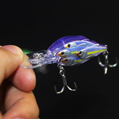 6.5cm 6.5g Multiple Baitfish Fishing Lure Fish Group Baits Hard Swimbait Glass Minnow Depth 2-5m